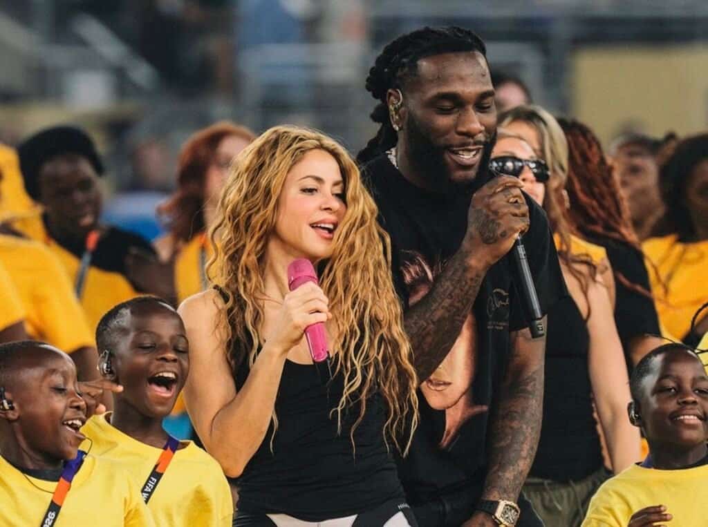 Burna Boy and Shakira at the 2026 FIFA World Cup