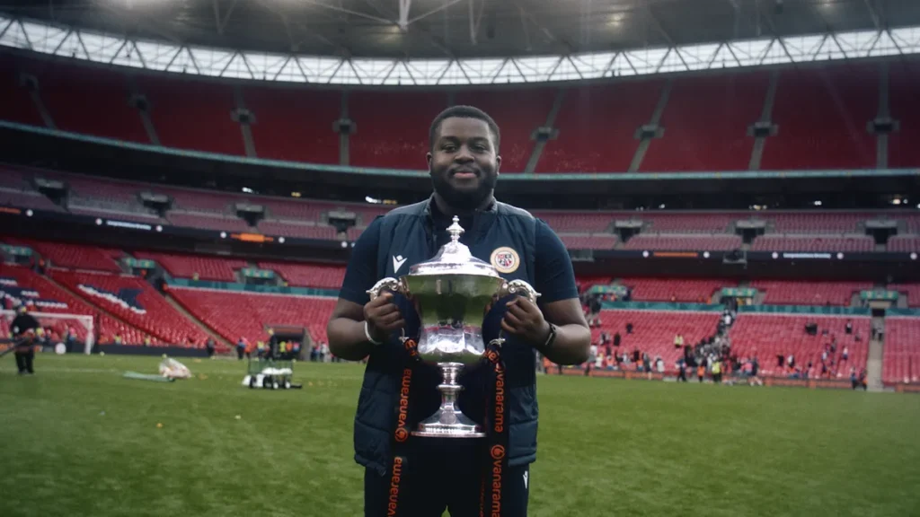 Nathan Owolabi alongside Bromley FC