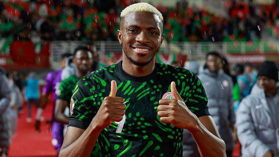Victor Osimhen for the Nigerian Super Eagles